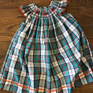 18 month Smocked Giraffe Bishop Dress